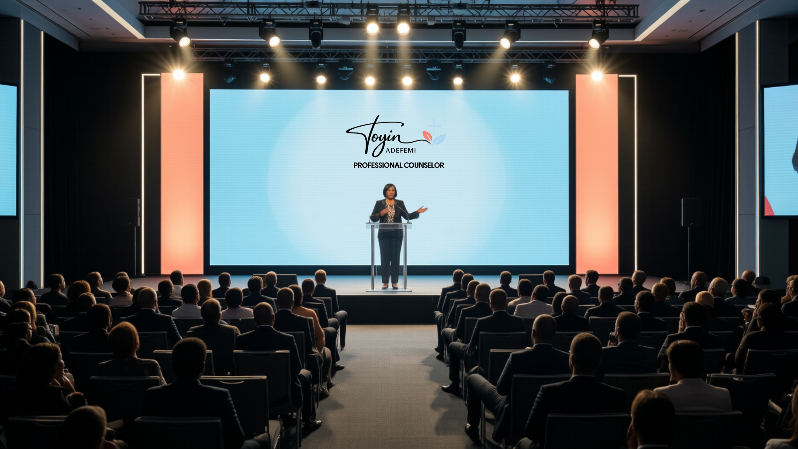 Toyin Adefemi speaking at a conference